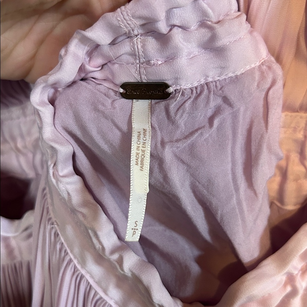 Free People 100 Degrees of Sunshie Mini Dress Size Small Pink‎ Dainty Feminine - Picture 7 of 7